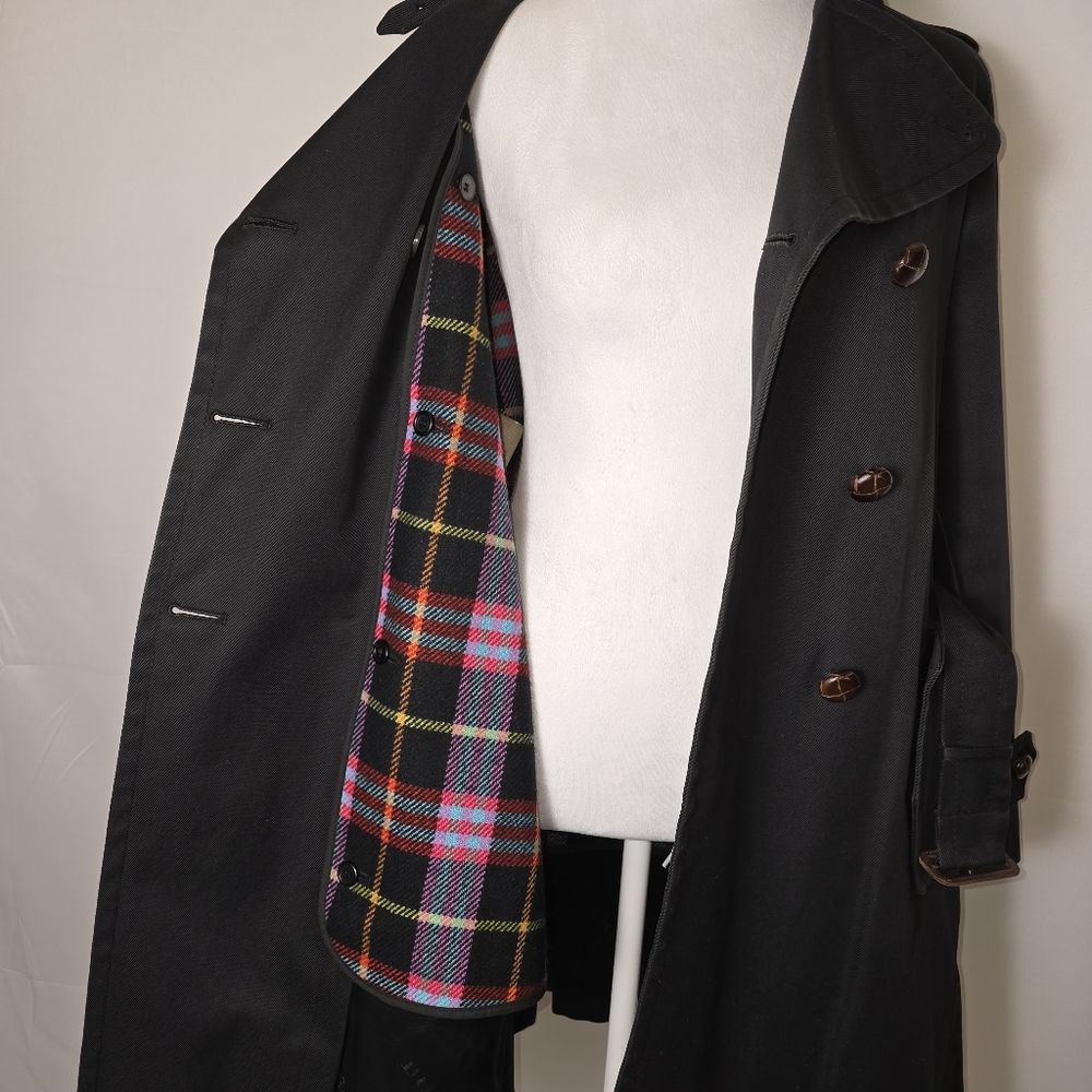 Burberry Ally Black Trench Coat with Cashmere Warmer